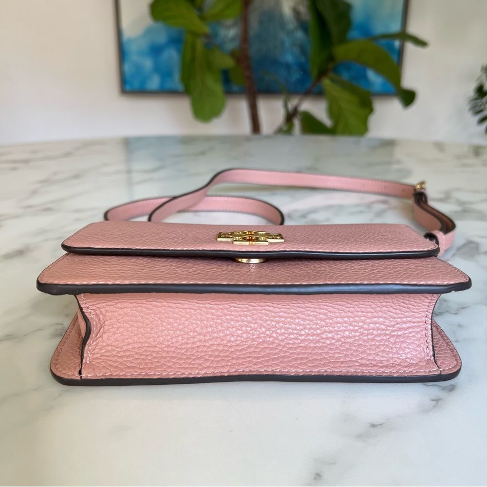 NWT Tory Burch Britten Mini Top Handle Leather Crossbody Bag Pink Moon - Picture 6 of 16